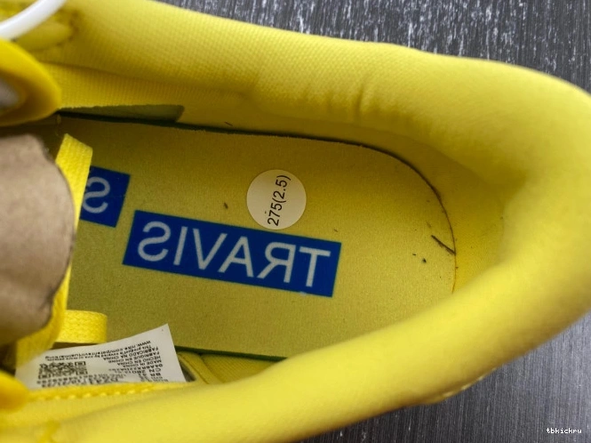 Rep TBkick DZ4137-700 Canary Low Air Jordan Scott x 1 OG Travis 0716